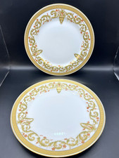 Antique Ca. 1890 Haviland Limoges Ornate Gilt Design Porcelain Lunch Plates (2)