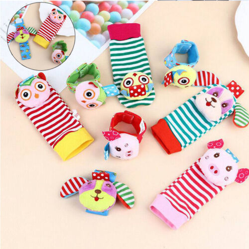 2PCS Infant Rattle toys Wrist Wrist Rattle and Foot Comfortable Baby Socks Socks - Picture 1 of 18