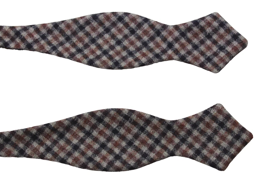 SUITSUPPLY Bow Tie Men's ONE SIZE Wool Silk Check Pattern Adjustable Formal - Image 2 of 4