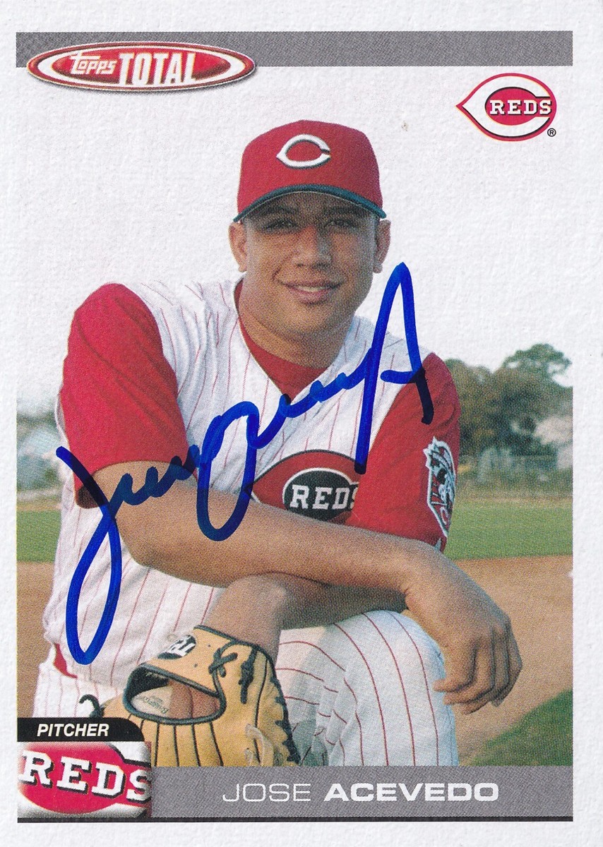 JOSE ACEVEDO SIGNED AUTO'D 2004 TOPPS TOTAL CARD #329 CINCINNATI