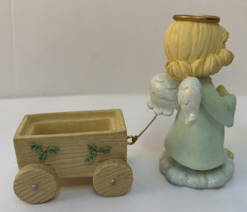 Precious Moments CHRISTMAS WISH STARS Angel Pulling Wagon - Picture 3 of 6