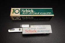 SCHICK VTG INJECTOR 10 BLADE DISPENSER JPN MARKET Made In Canada UNUSED COND.#14