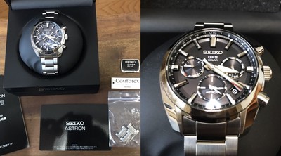 Seiko Astron 5X53 0AJ0 SBXC021 Chronograph Solar Watch GPS w Seiko Astron 5X53 0AJ0 SBXC021 Chronograph Solar Watch GPS w