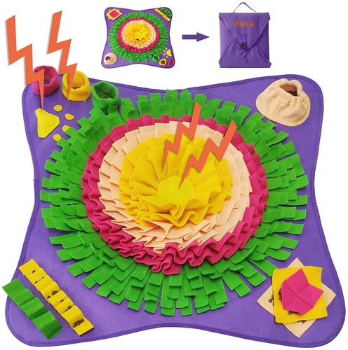 28.2" Dog Snuffle Mat Feeding Foraging Puzzle Interactive Toy Nose Training Pad - Picture 2 of 24