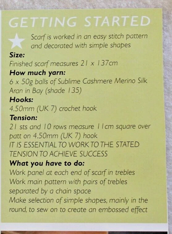 Crochet Embossed Scarf Pattern - Image 2 of 3