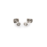 Boccia Schmuck Brillantohrstecker Titan Ø 4 Mm 0537-01 Mit Je Ein Diamant