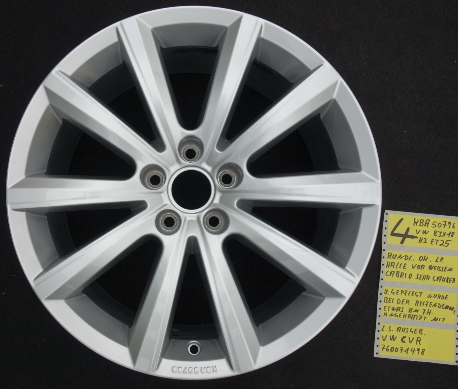 TOP Original VW Touareg Merano Alufelge 760071498 Felge 8x18 H2 