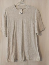 Hanes Men's Beefy T Shirt Crew Neck Short Sleeve Heather Gray Sz L 42-44 11997