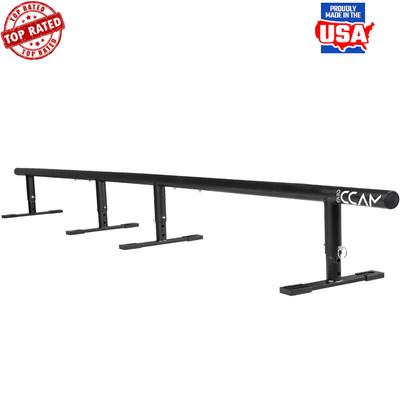 Grind Rail 99'' Long 3-Step Adjustable Height Extra Stability Practice Skate Rail