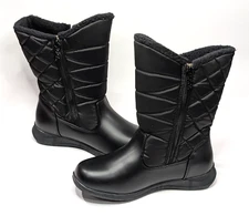 Totes Edgen Black Women's Waterproof Winter Boots - Assorted Sizes NWB WIDE