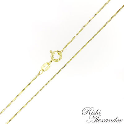 925 Sterling Silver Gold-Plated Box Chain Necklace
