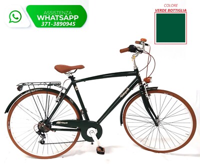 Bicicletta CITY BIKE Alluminio UOMO VELOPOLI 28? con CAMBIO / VERDE VINTAGE  | eBay