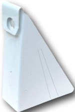  25 Pack White Aluminum Gutter Wedges for 5 Inch K-Style Gutters- Use to Lev...