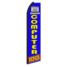 COMPUTER REPAIR Advertising Sign Swooper Feather Flutter Banner Flag Only