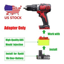 1x Adapter for Ryobi 18v One Battery To for Milwaukee M18 Series Cordless Tools