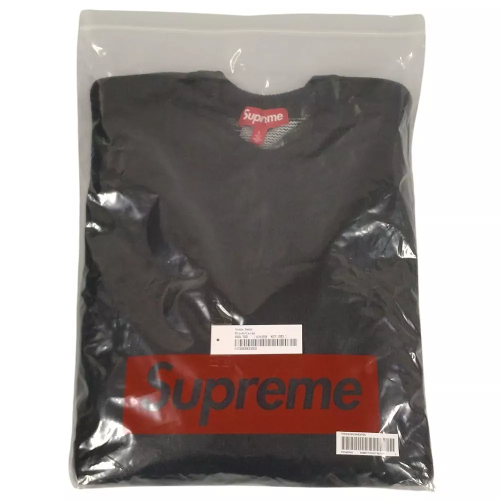 Pull thrasher SUPREME 24AW noir L authentique / 35377