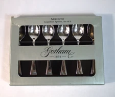 Gorham 1831 Meredith Grapefruit Spoons, Set of 6, New in Box, 18/8 Stainless