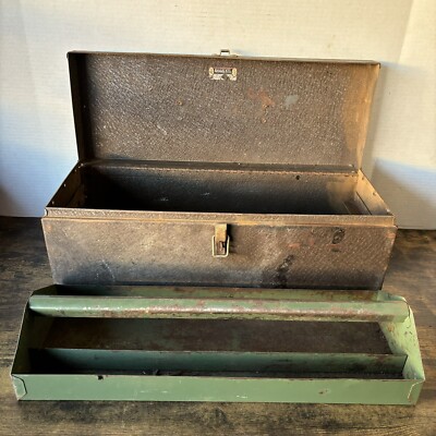 Vintage Kennedy Kits Toolbox Bighorn Line Green Metal 19x7x7 | eBay