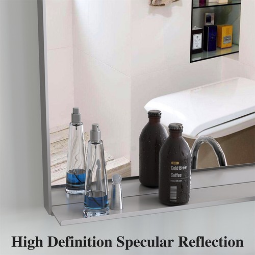 60"x40" Oversized Bathroom Vanity Mirror Large Wall Mirrors with Aluminum Frame - Picture 9 of 10