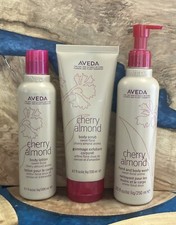 Aveda Cherry Almond Body Softening Trio - Body Scrub - Body Lotion Body Wash .