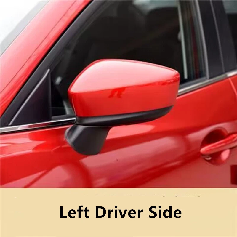 Red Left Driver Side Replace Cap Side Mirror Cover For Mazda 3