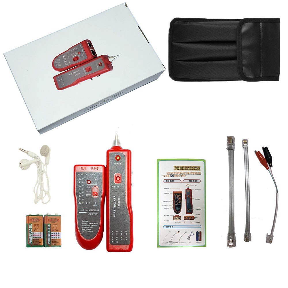 Rj45 Network Cable Tester Lan Cable Tester Cat5 Cat6 Detector Rj11 Telephone Wire Tracer Toner Ethernet Line Finder Tool | UK
