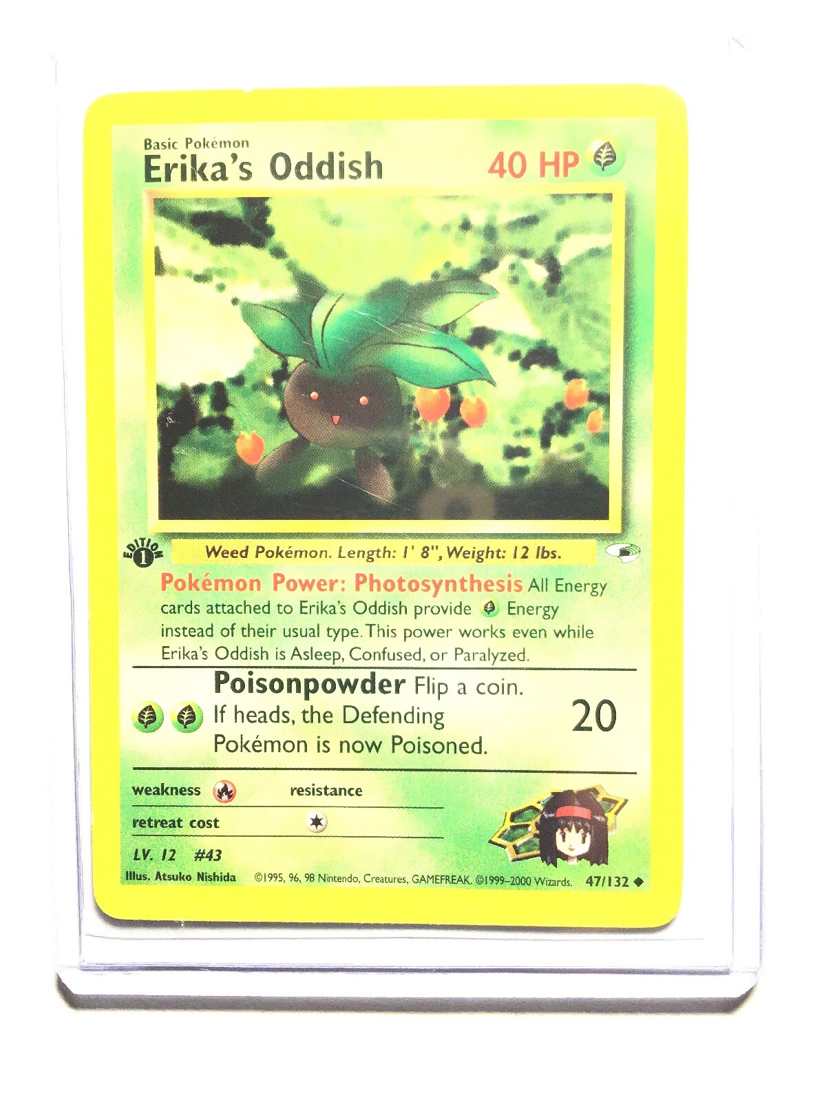 ERIKA’S ODDISH - 1st Edition Gym Heroes - 47/132 - Uncommon - Pokemon - NM