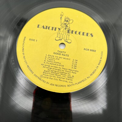 Good Rats Vinyl LP Record Tasty Ratcity RCR 8002 Reissue 1978 VG++