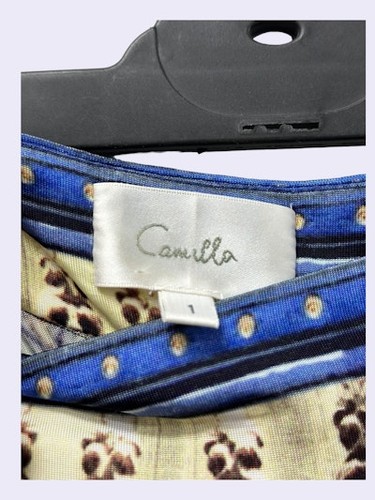 CAMILLA Excellent Condition Women's Blue Side Split Maxi Skirt Size 8 AU - Picture 3 of 3