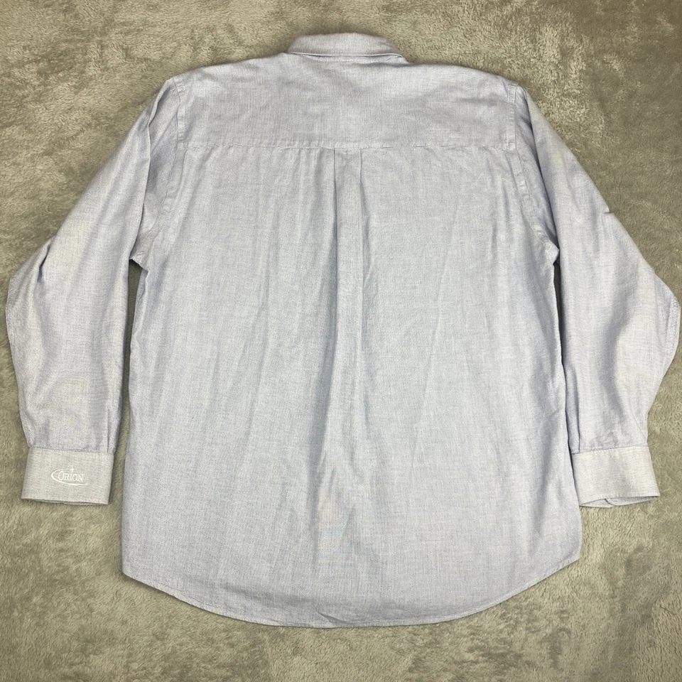 Camisa Cutter Buck Para Hombre Grande Azul Claro Oxford Con Botones Manga Larga Orión Foto 2 de 4