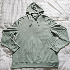 Rhoback Hoodie Mens XL Green Heather Hesi Performance Tech Stretch Golf Gym EUC 