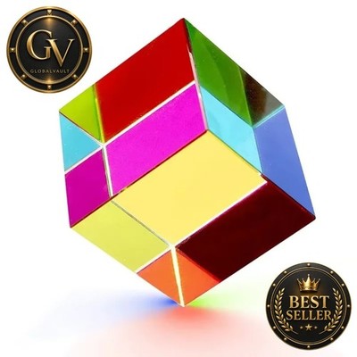 CMY Prisma Würfel 20mm Kristall Hexaeder 3D Farbwürfel Fotografie Prisma Cube