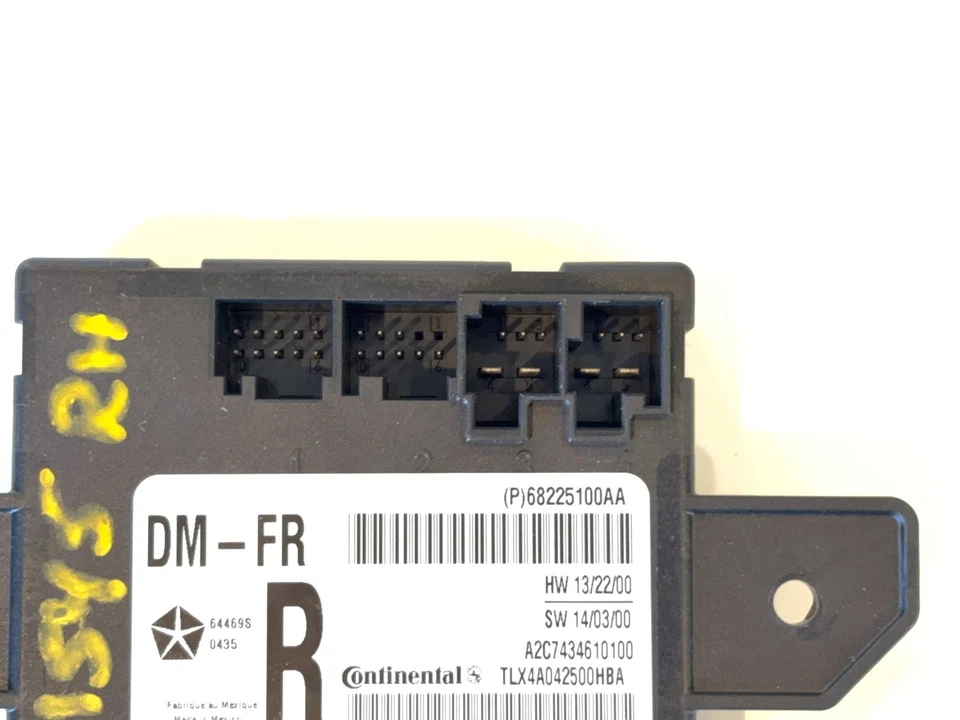 Módulo de puerta de pasajero derecho Ram 1500 2500 3500 2013-18 2019+ Classic 68225100AA Foto 3 de 4