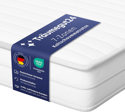 Träumegut24 Aquaflex 7-Zonen Matratze 90X200 Cm | H2&H3 | Ergonomische Kaltschau