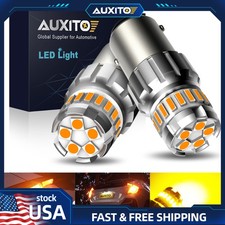 2X AUXITO 1157 Yellow Amber LED Turn Signal Light ERROR Lamp Bulb FREE 2F23