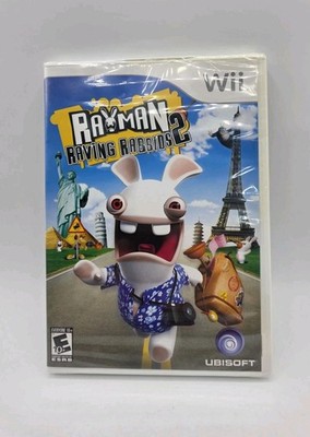 Rayman Raving Rabbits 2 Nintendo Wii Brand New Sealed Cracked Case On Top