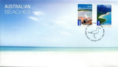 2010 Australian Beaches - FDC APM42340 Self Adhesive stamps