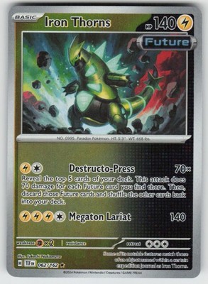 Iron Thorns 062/162 Rare Temporal Forces Pokemon Reverse Holo Near Mint