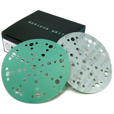 Serious Grit - 6-Inch 49-Hole 150 Grit Sanding Discs - Heavy-Duty Hook 