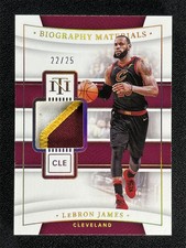 2021-22 Panini National Treasures LeBron James Biography Materials Patch /25