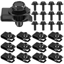 24 Pack M6-1.0 Body Bolts Extruded U-Nut Clips Kit 12 Sets Automotive Body Fast
