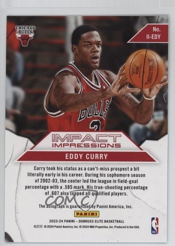 2023-24 Donruss Elite Impact Impressions Eddy Curry #II-EDY Auto - Foto 2 di 4