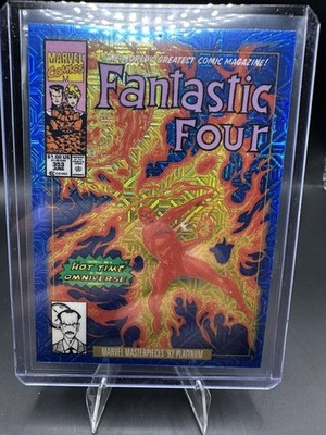 2024 Marvel Masterpieces Platinum  92 #31-V Human Torch VC Blue Traxx