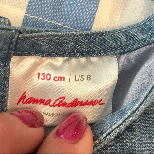 3 Hanna Andersson tops floral gingham blue yellow size 110/5 100% cotton - Picture 5 of 14
