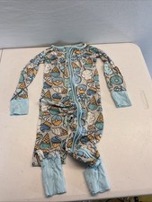 Little Sleepies Bamboo Zippy Pajamas Ice cream doughnuts 18-24 Months blue