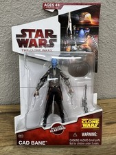 Star Wars The Clone Wars Cad Bane 3.75 CW22 2009 Hasbro Red And White Cardback