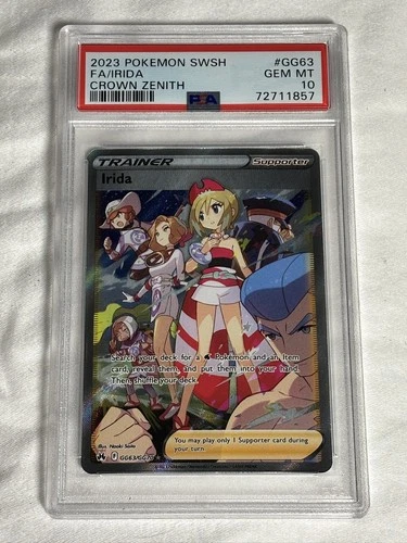 2023 Pokemon SWSH Crown Zenith #GG63/GG70 Irida PSA 10 GEM MINT