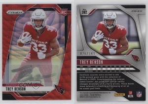 2024 Panini Prizm Rookies Red Wave /149 Trey Benson #392 Rookie Auto RC