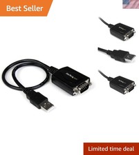 1ft USB to DB9 Serial Adapter with COM Port Retention - 920kbps Connectivity