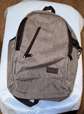 Mancro Anti-Theft Laptop Backpack Travel Work USB Port Lock Grey 15.6  
